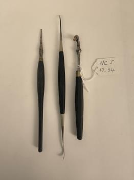 Instrument, plastic & holder, ebony handle